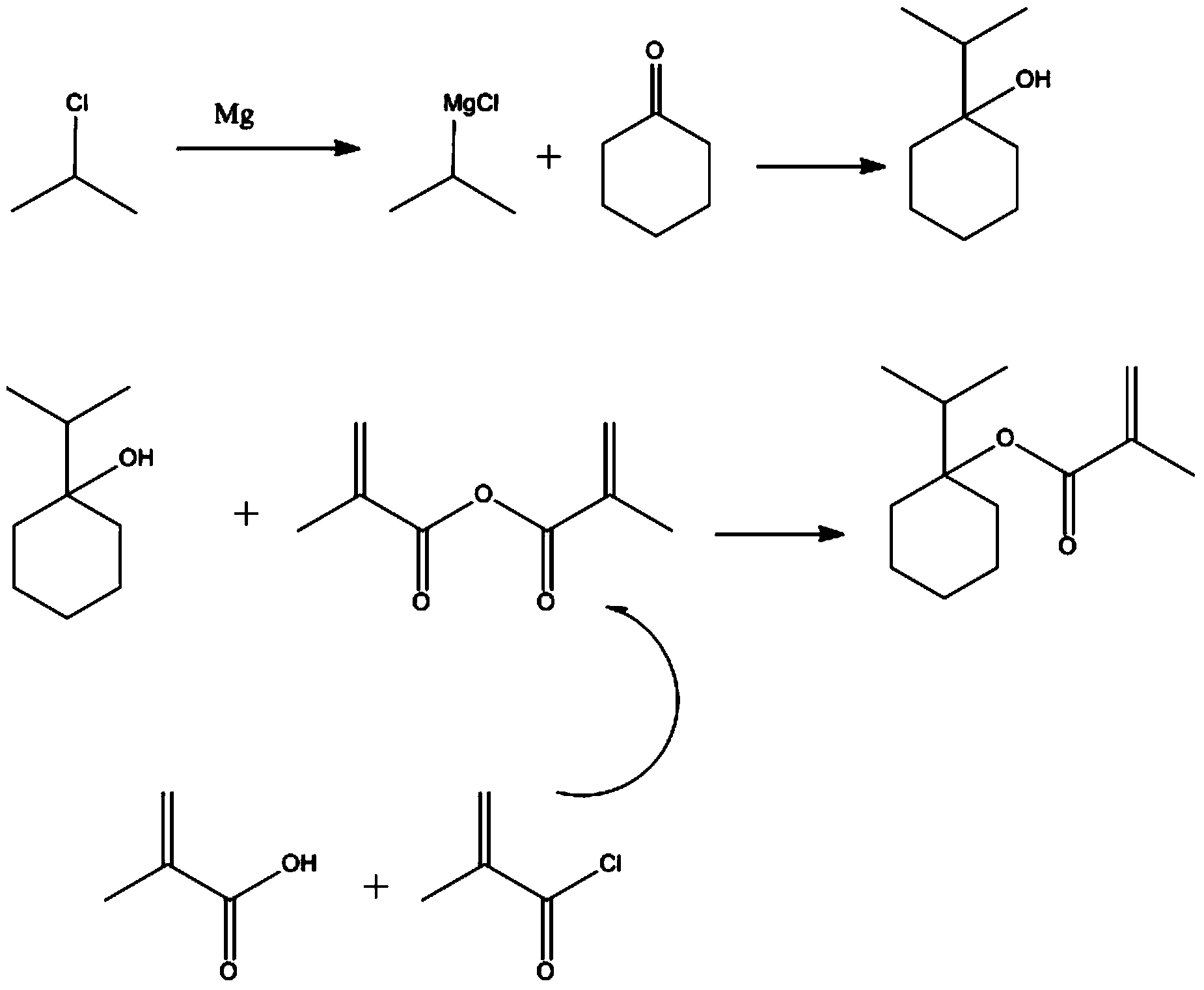 1-isopropylcyclohexanol methyl propionate and preparation method thereof