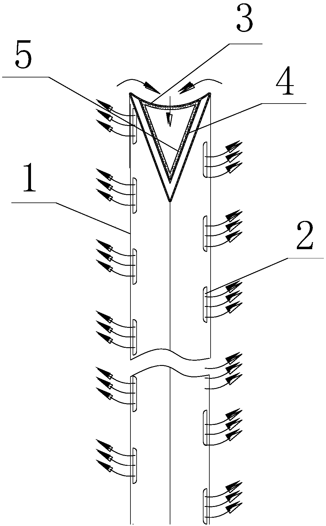 Anti-dewing device for inner walls of steel silos