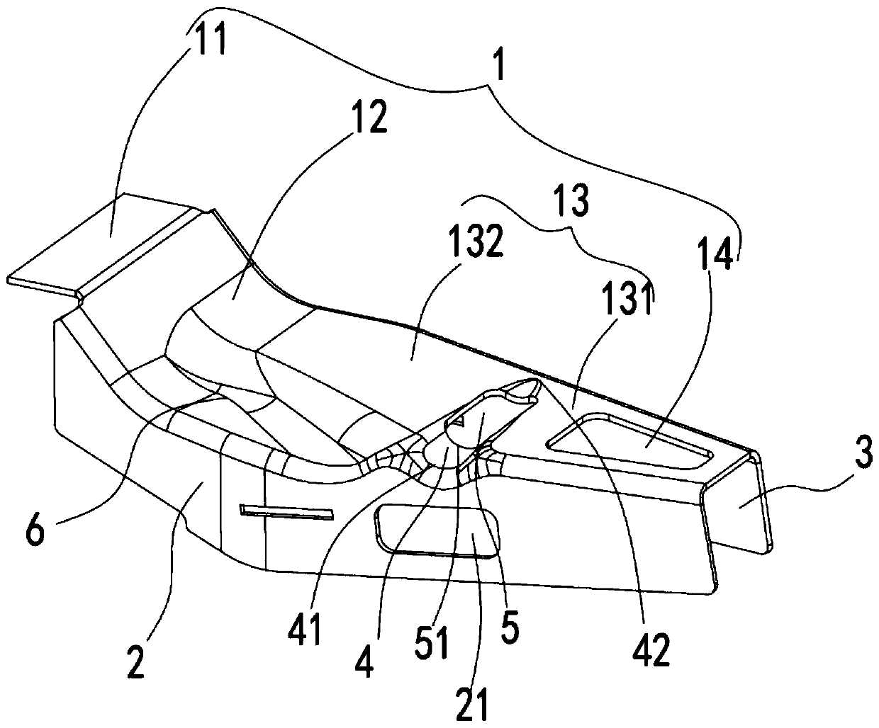 Single-side degeneration ODB support and automobile CCB support