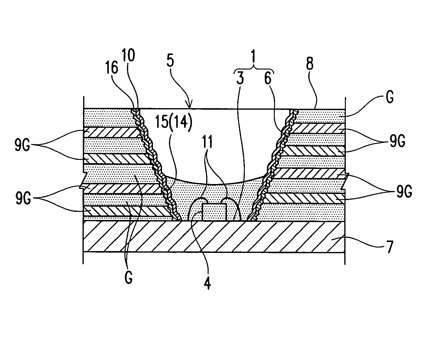 Light emitting device having a package formed with fibrous fillers