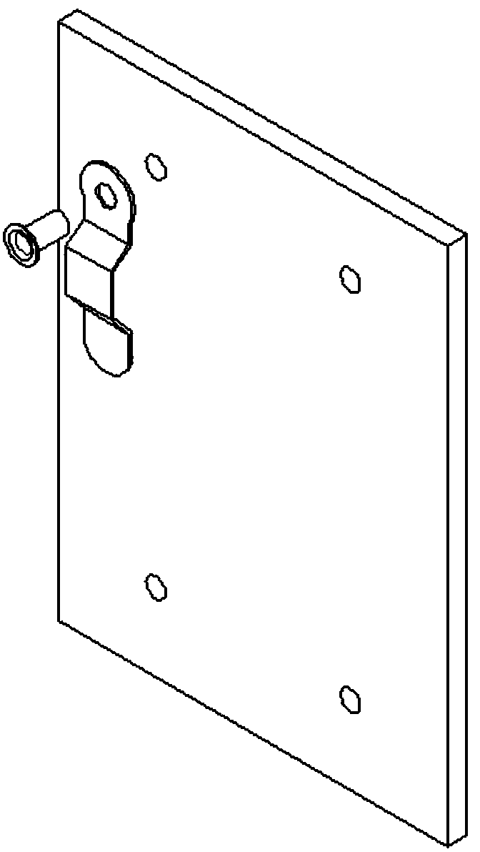 Fixing part connected with photo frame backboard and manufacturing method of fixing part