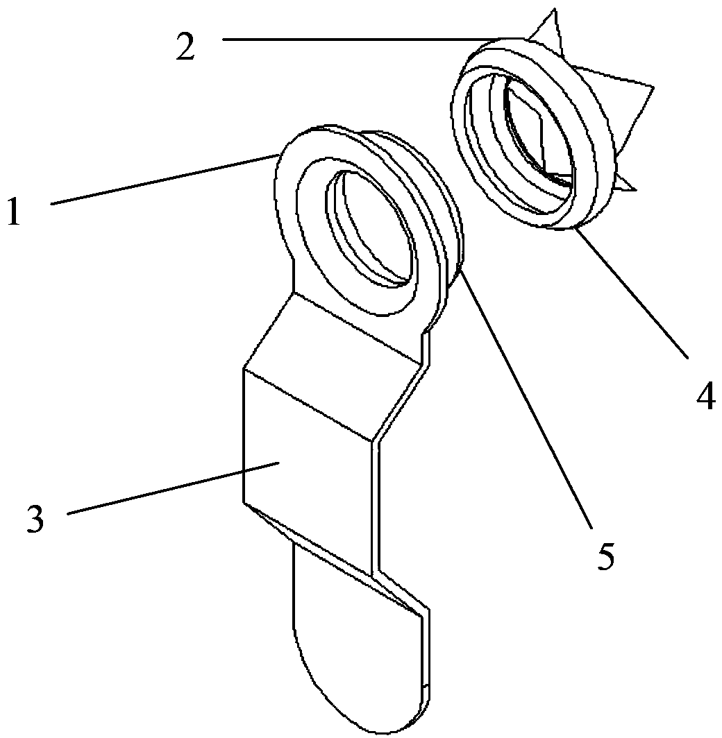 Fixing part connected with photo frame backboard and manufacturing method of fixing part