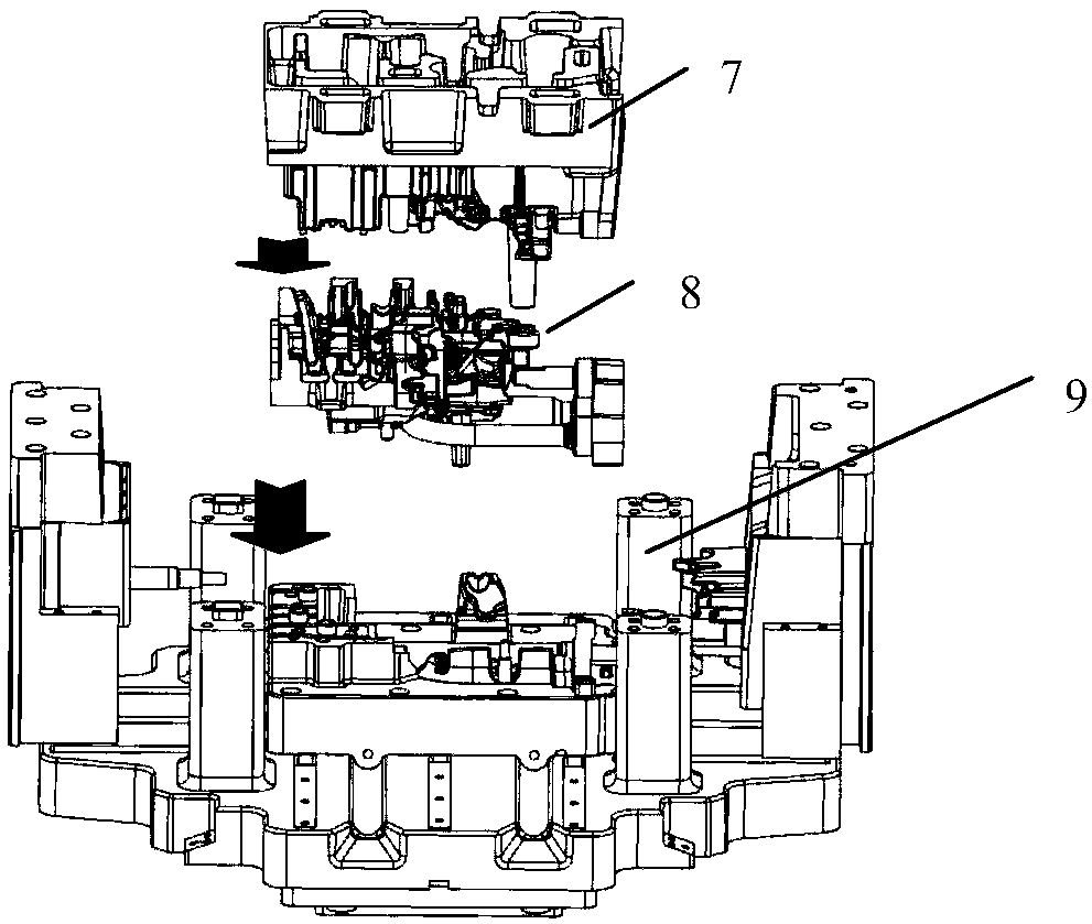 Casting process and mold for complex aluminum alloy shell of aero-engine