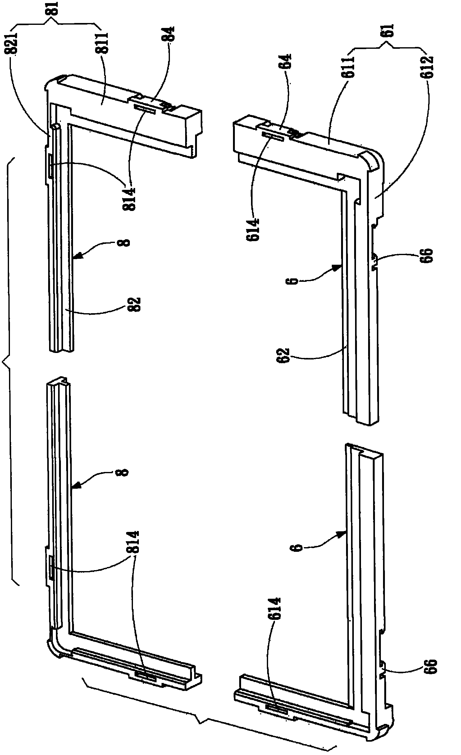 Backlight module and rubber frame structure thereof