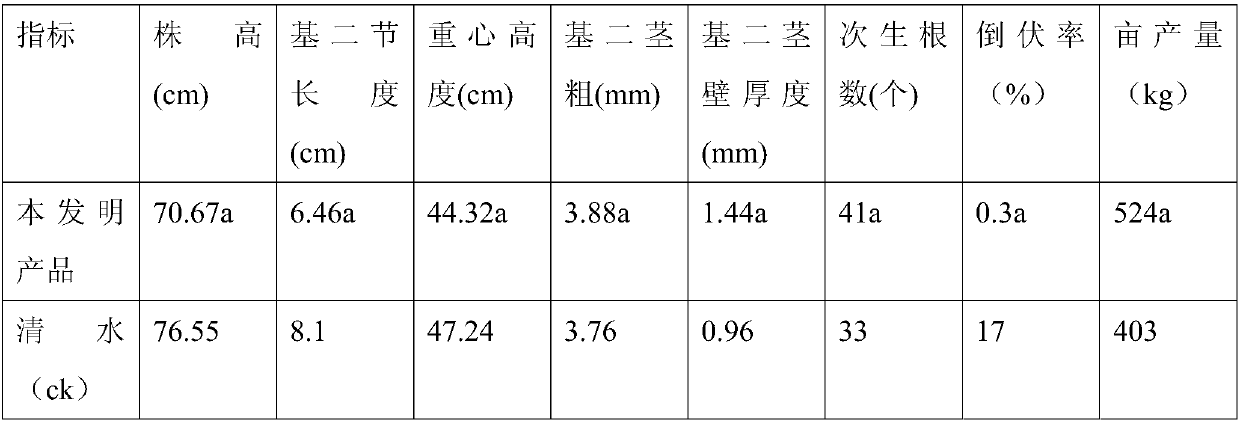 Foliage spray preparation used for preventing and treating wheat lodging and production method thereof