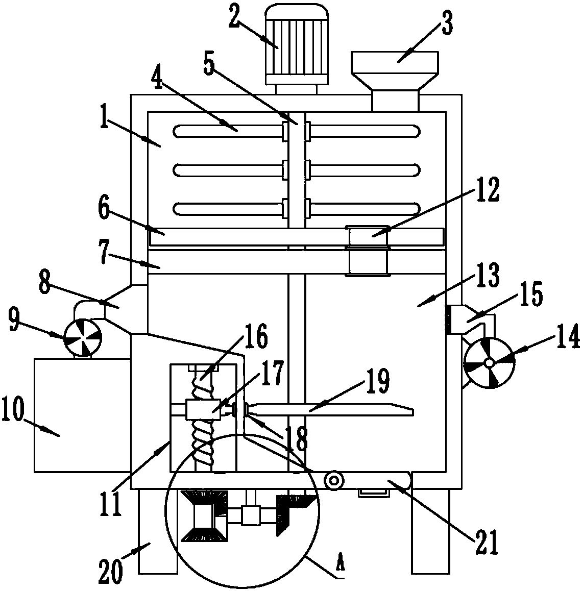 Hand lifting-copied cereal impurity removing device