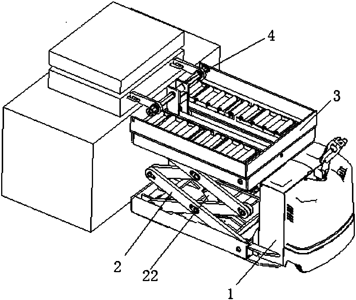 Push-and-pull device applicable to loading and unloading of molds in multiple specifications