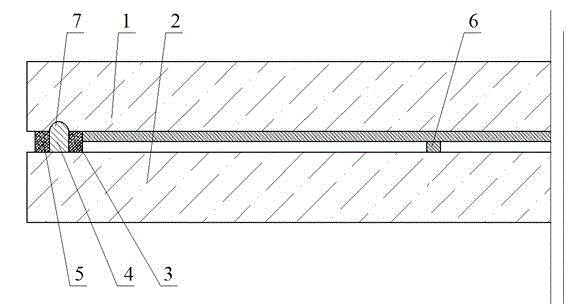 Groove sealed vacuum glass and preparing method thereof