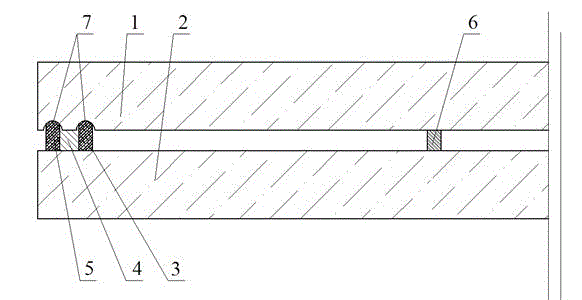 Groove sealed vacuum glass and preparing method thereof