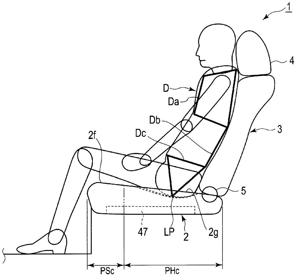 Vehicle seat and rigidity setting method of vehicle seat