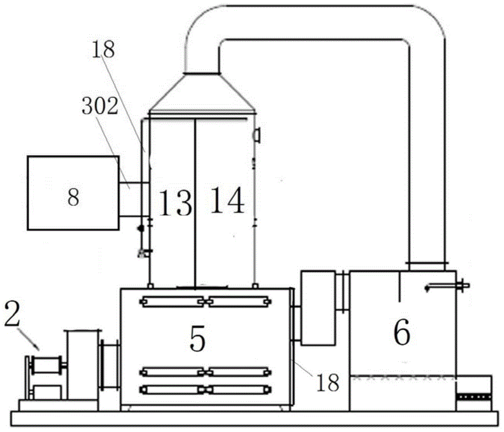 Volatile gas treatment system and method thereof