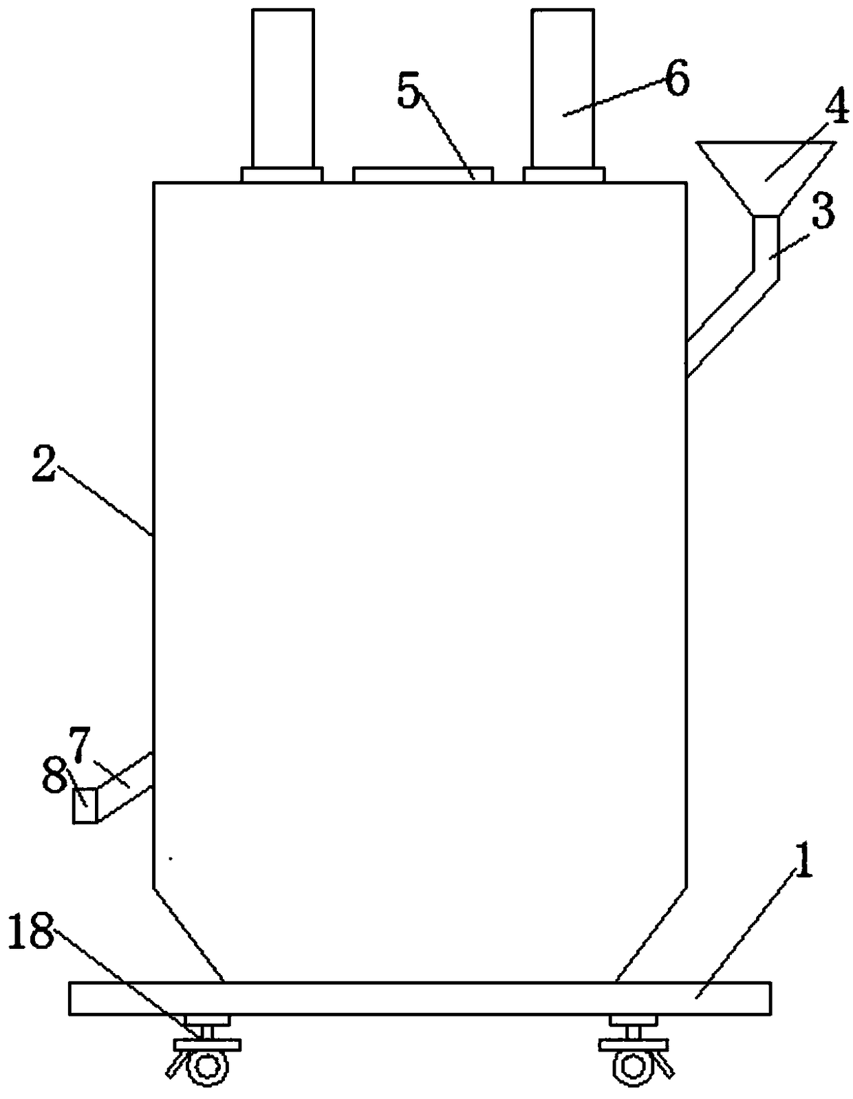 Feed processing and burdening device for quickly mixing and proportioning feed components