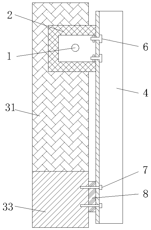 Fixed structure for installing secondary pipe and method for installing secondary pipe