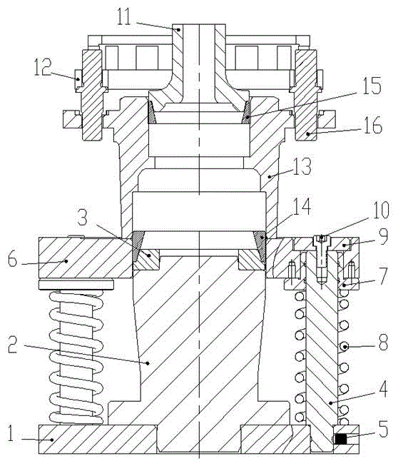Press fitting device for one-step mounting of hub bearing of forklift truck