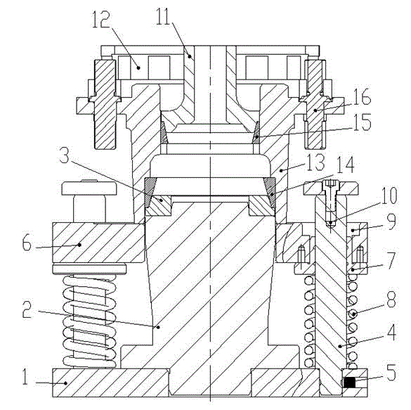 Press fitting device for one-step mounting of hub bearing of forklift truck