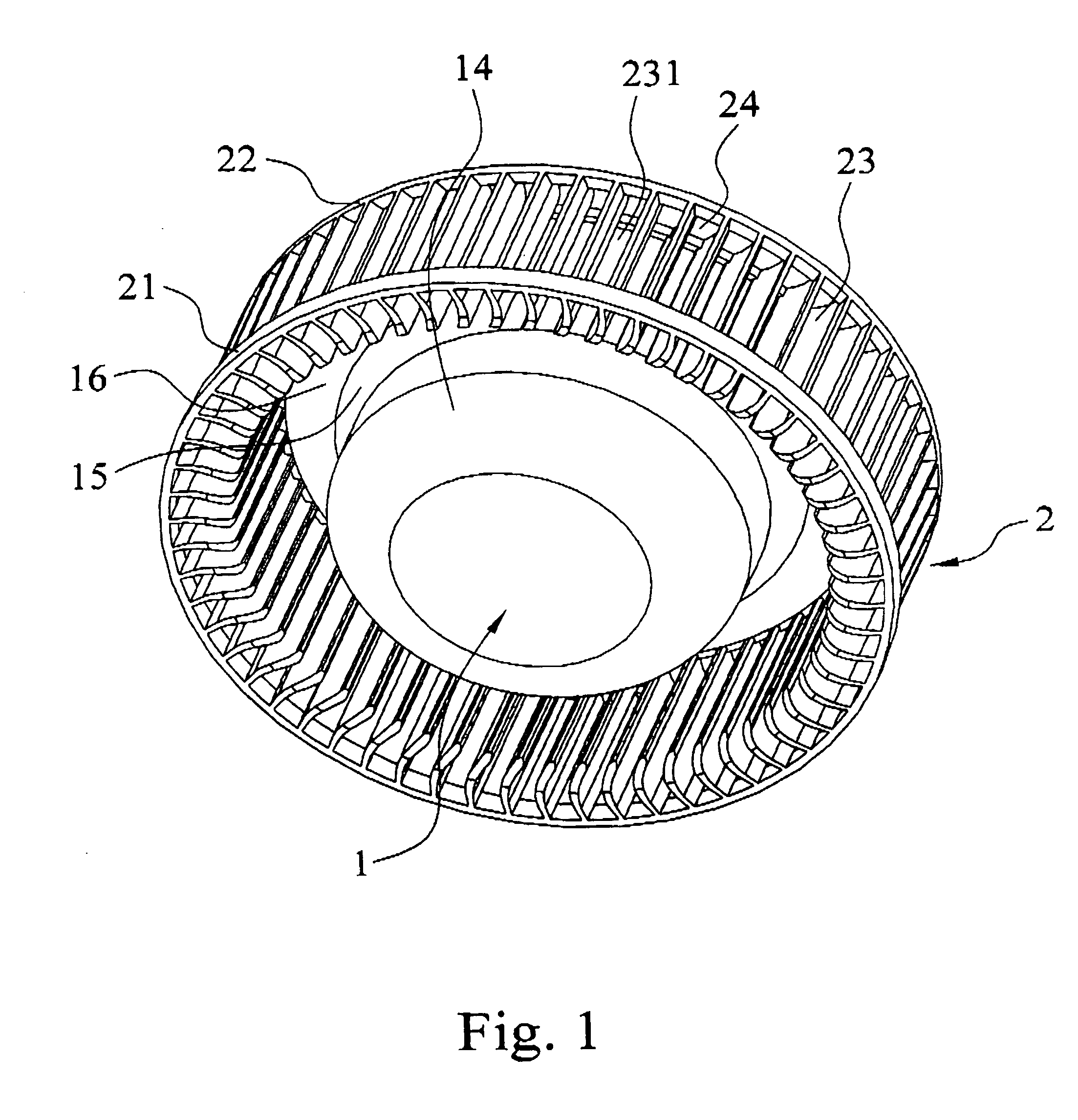Modified centrifugal fan wheel