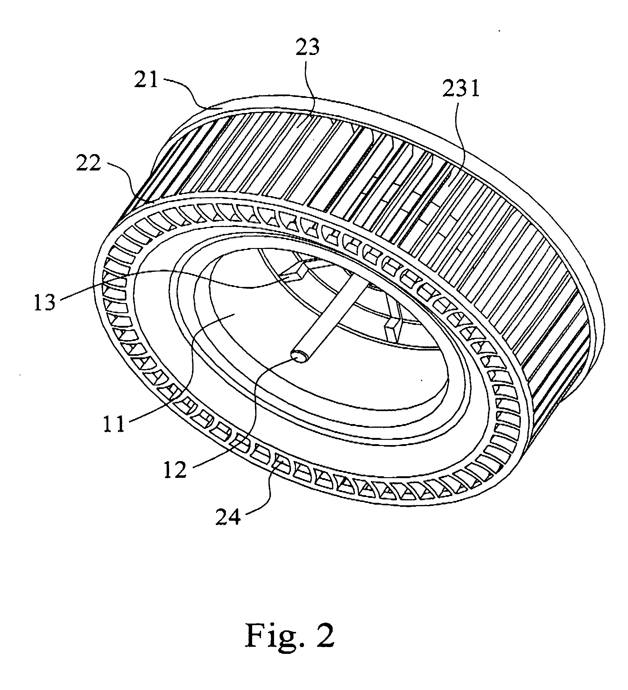 Modified centrifugal fan wheel