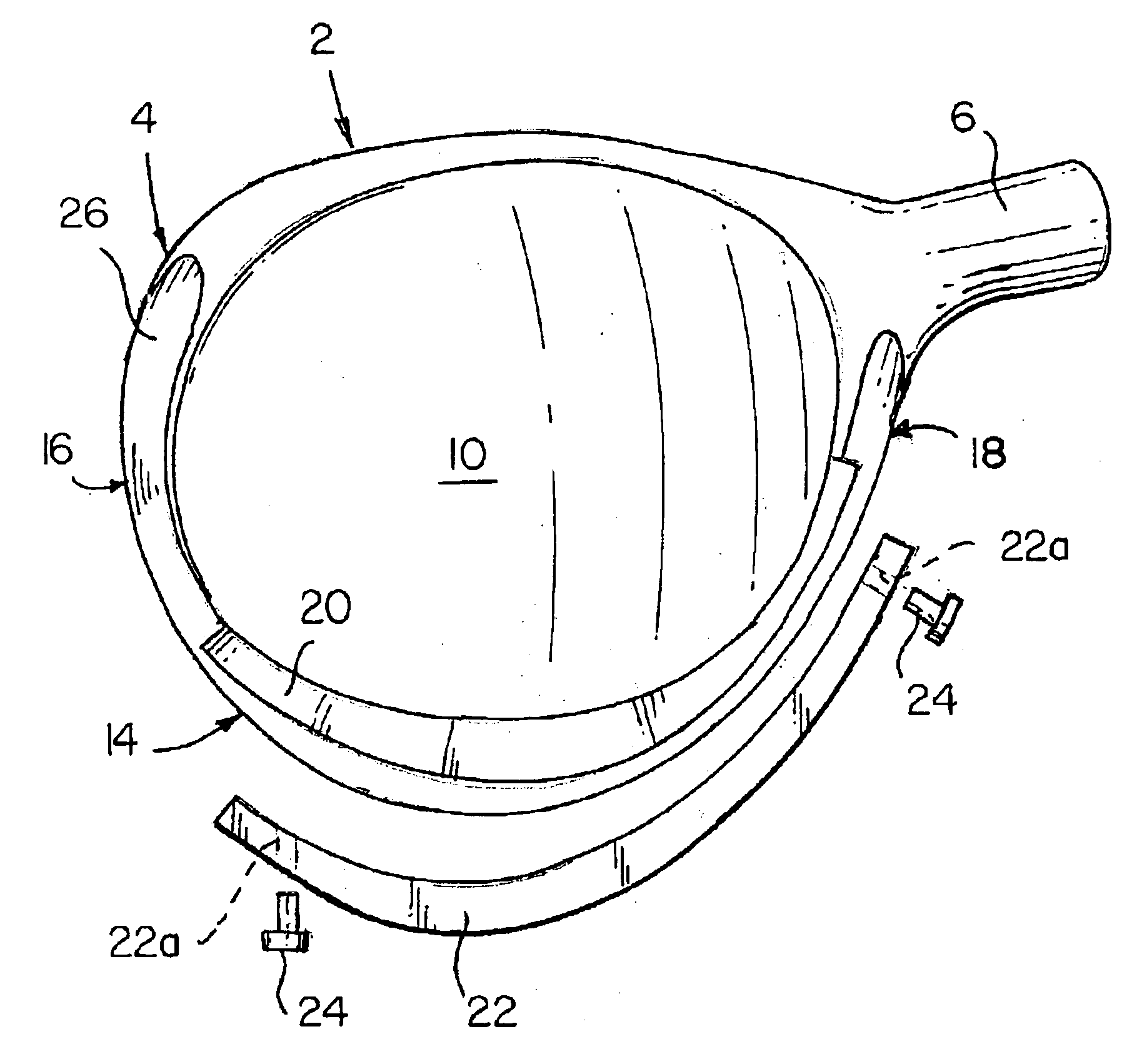 Golf club head with peripheral weighting