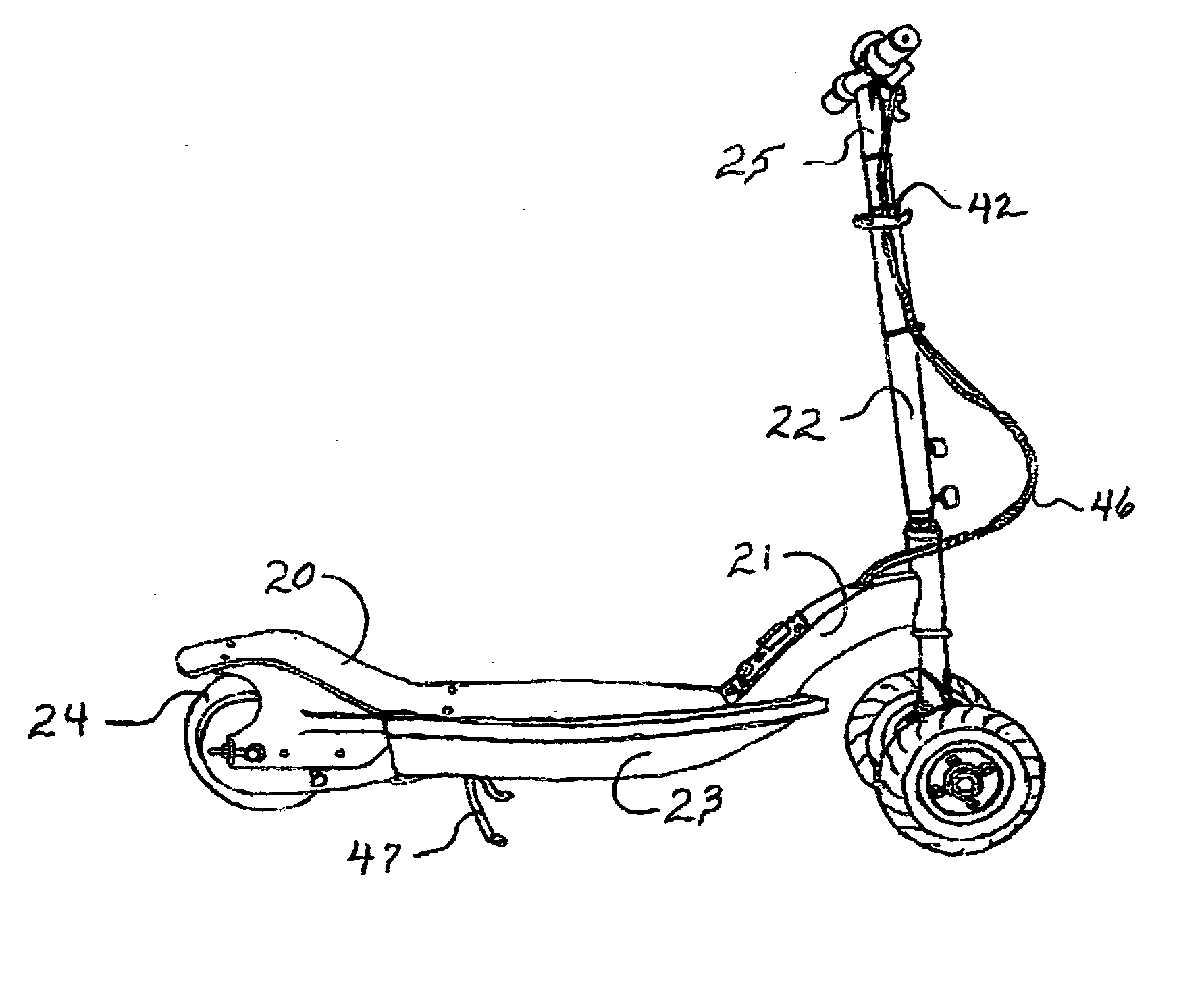 Three wheeled scooter