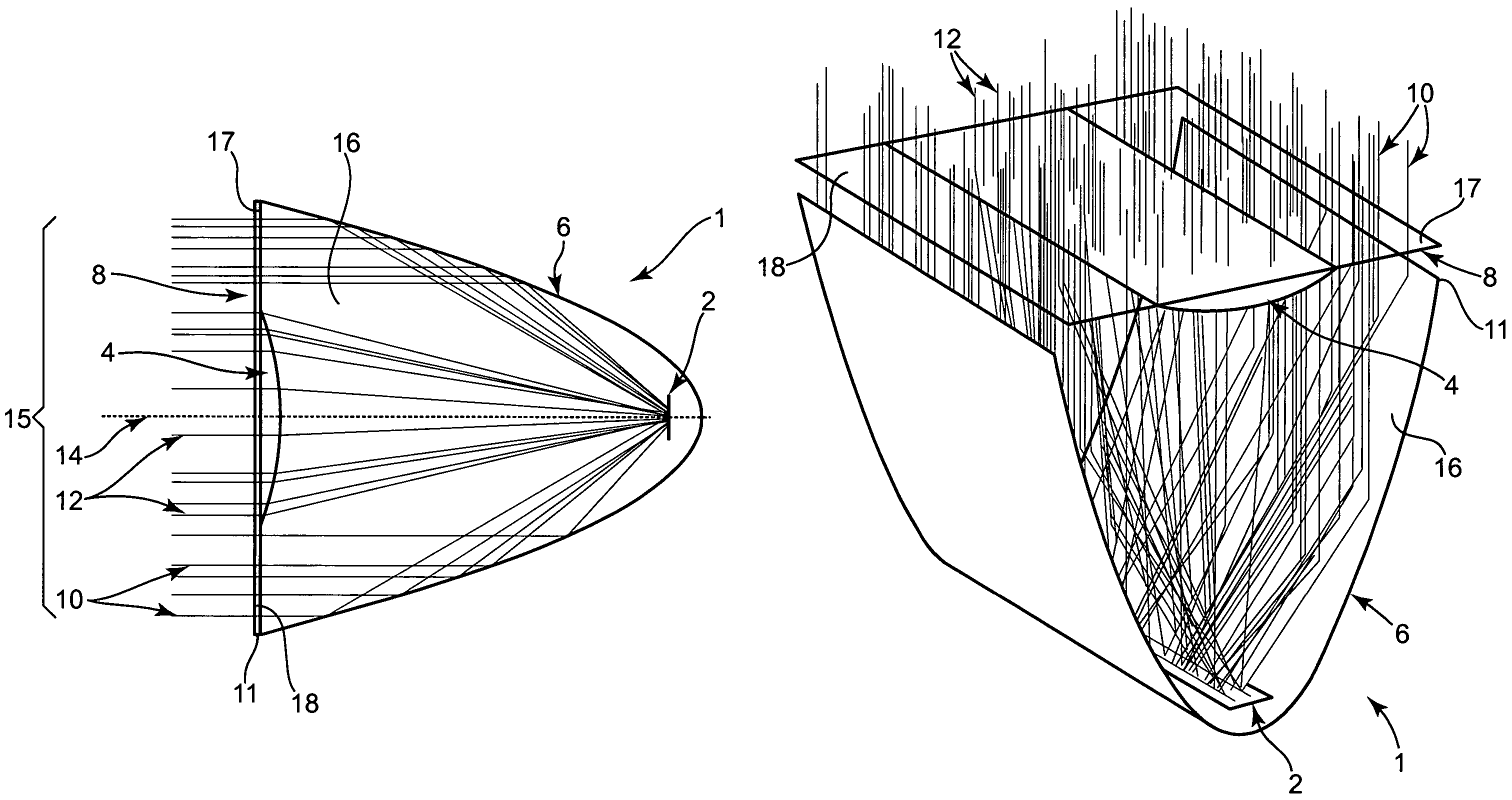 Hybrid primary optical component for optical concentrators