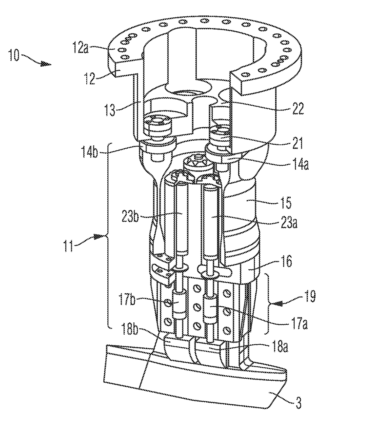 Wind tunnel balance and system with wing model and wind tunnel balance