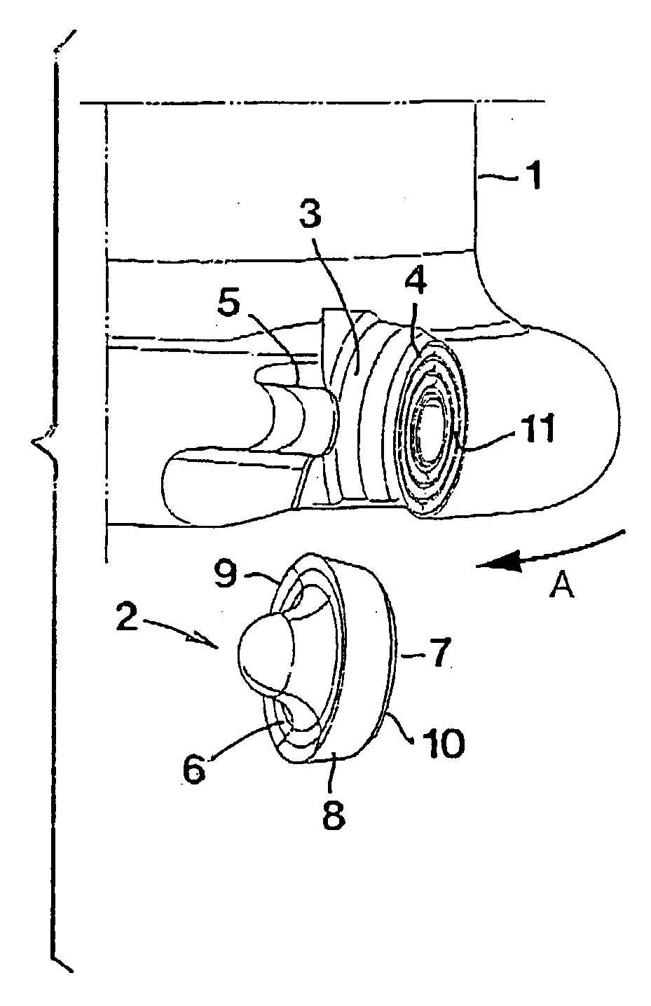 Tool for chip removing machining and rotatable cutting insert for such tools