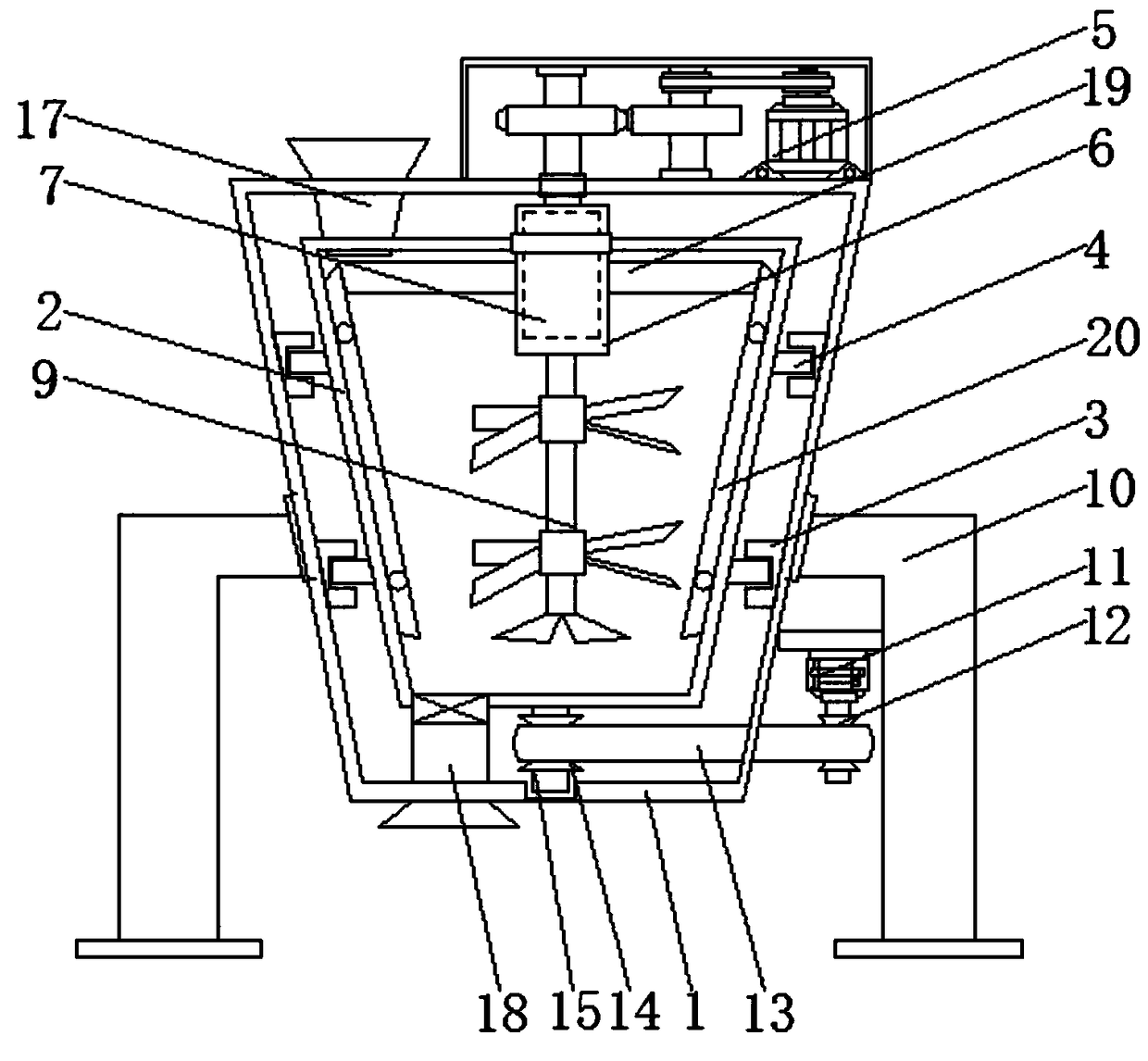 A concrete mixer for rapid and uniform mixing