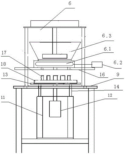 A method and device for entering and exiting assembly equipment for fireworks templates produced by combined fireworks