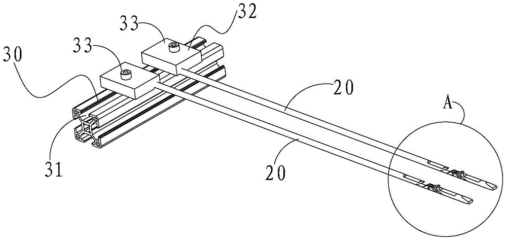 A rope-threading method and a rope-threading device of an elastic structure