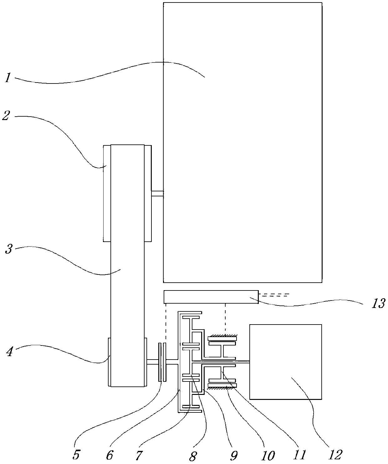 Planetary gear row-based dual-power source vehicle air conditioning compressor capable of performing active speed governing