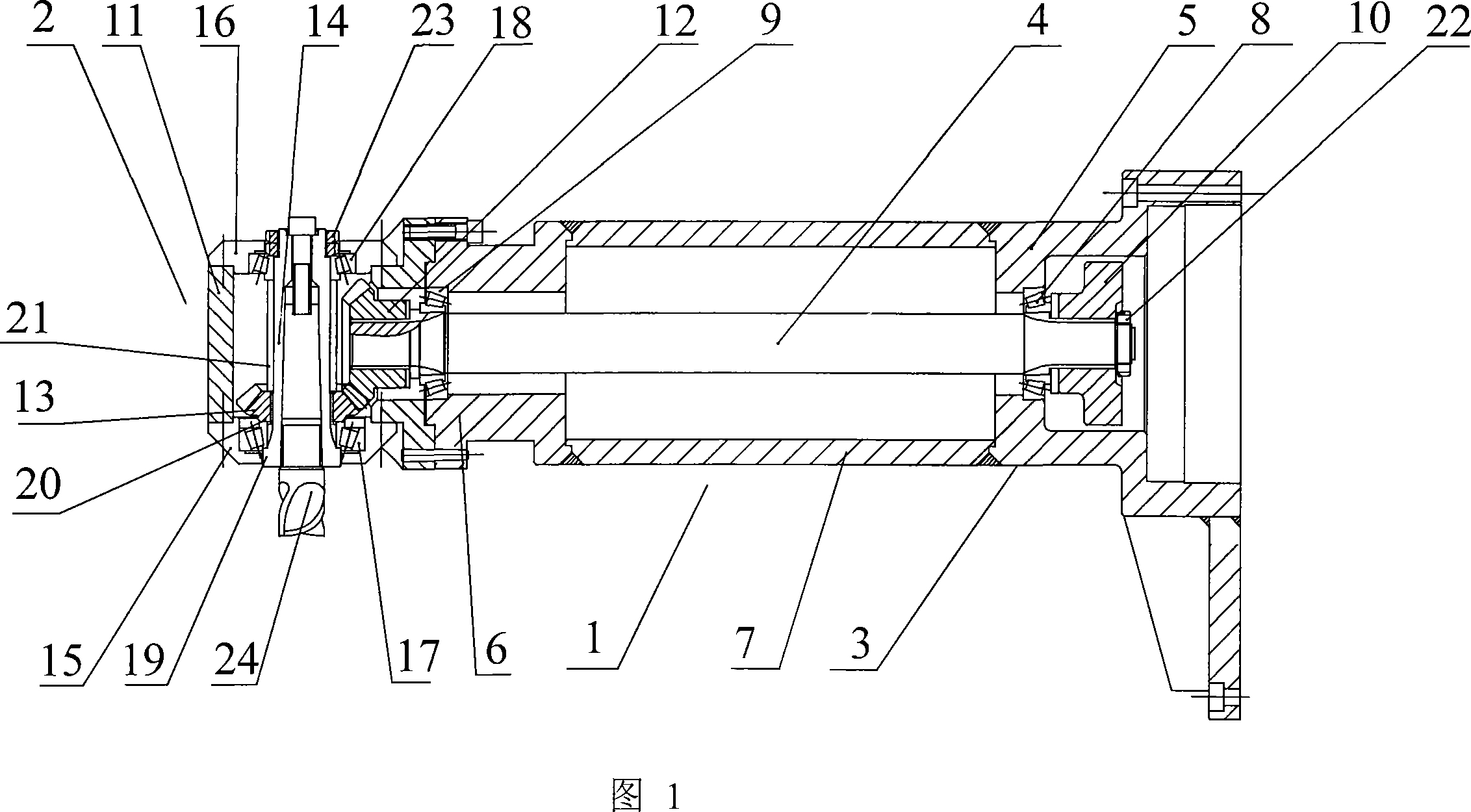 Bevel-gear right-angle milling head