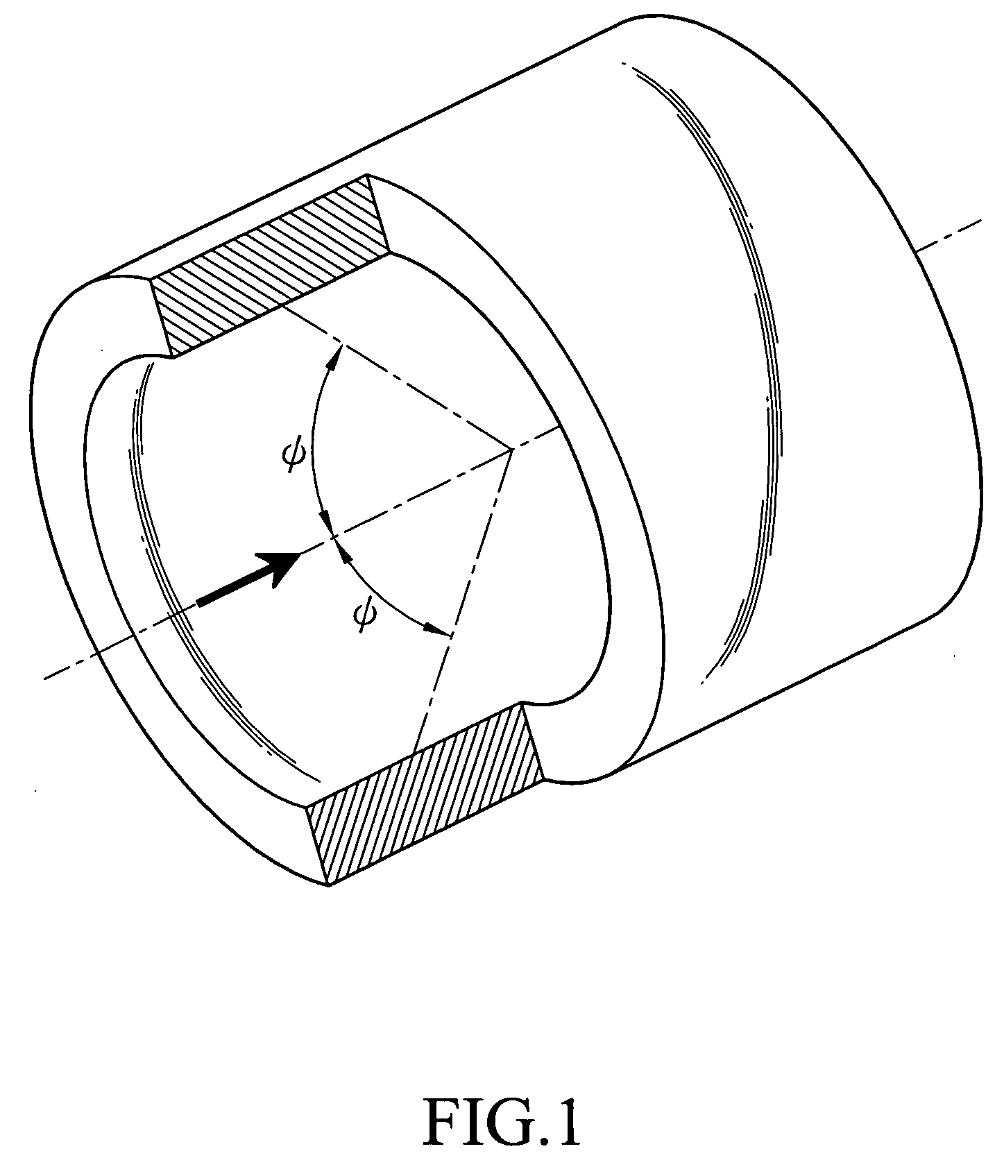 Process of fabricating a laminated hollow composite cylinder with an arranged ply angle
