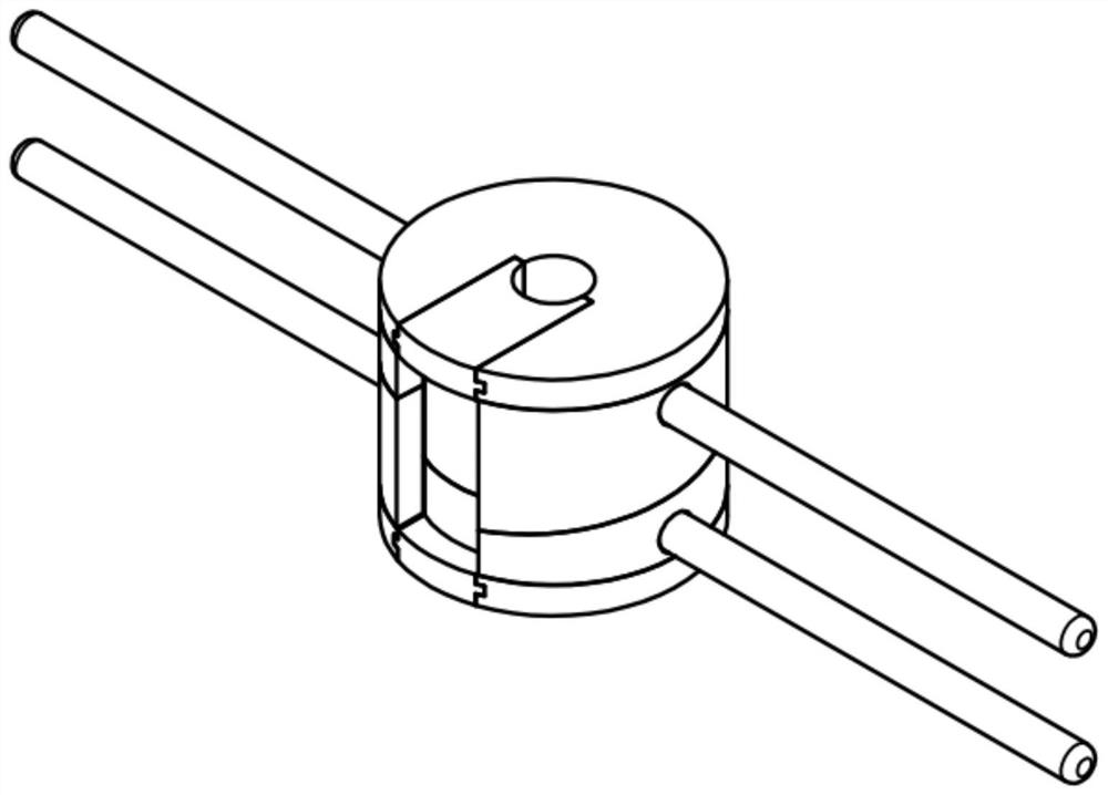 Dismounting device for airplane wire harness pipe joint