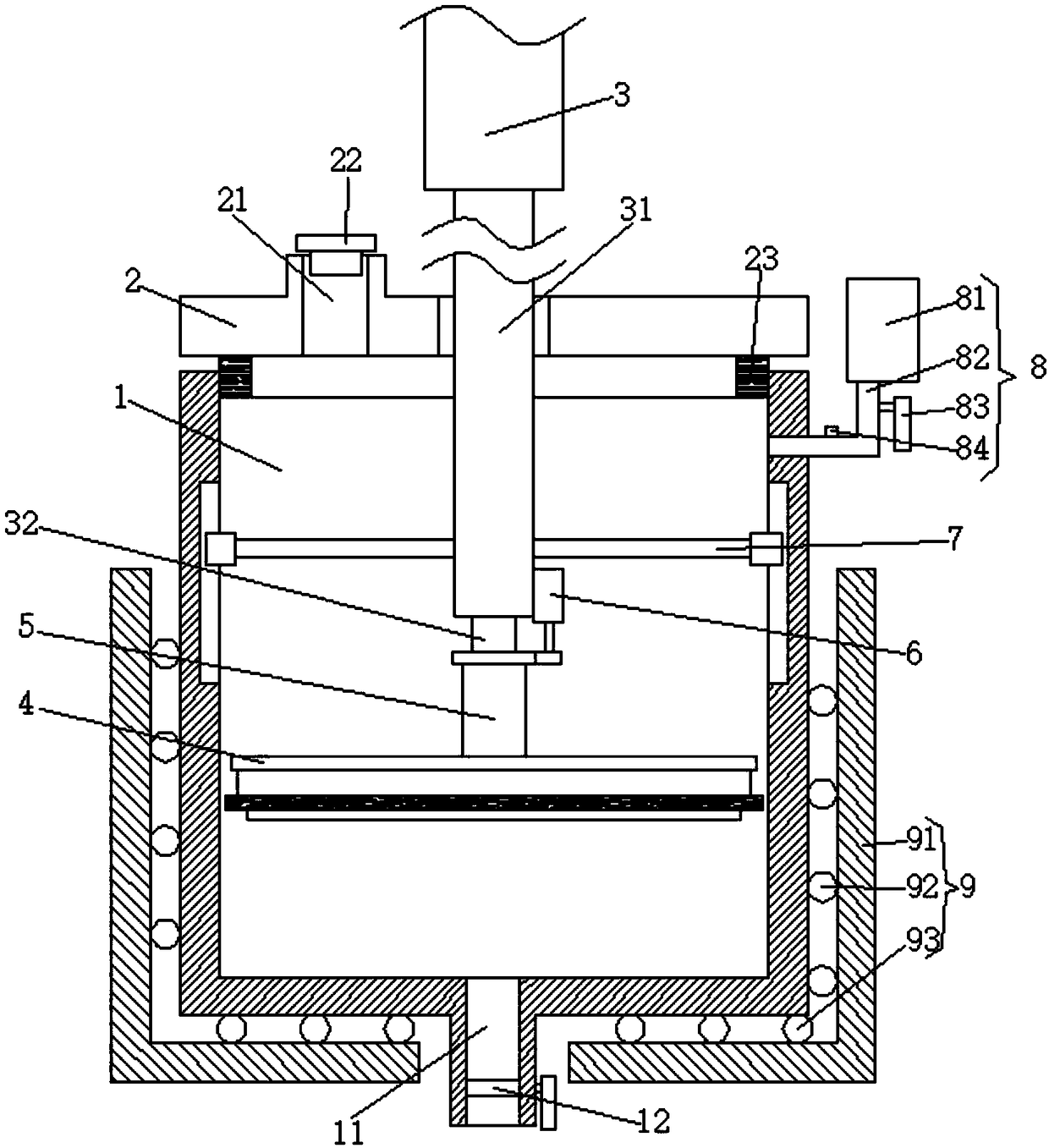 Quantitative glue injection device for high-temperature resin transfer molding