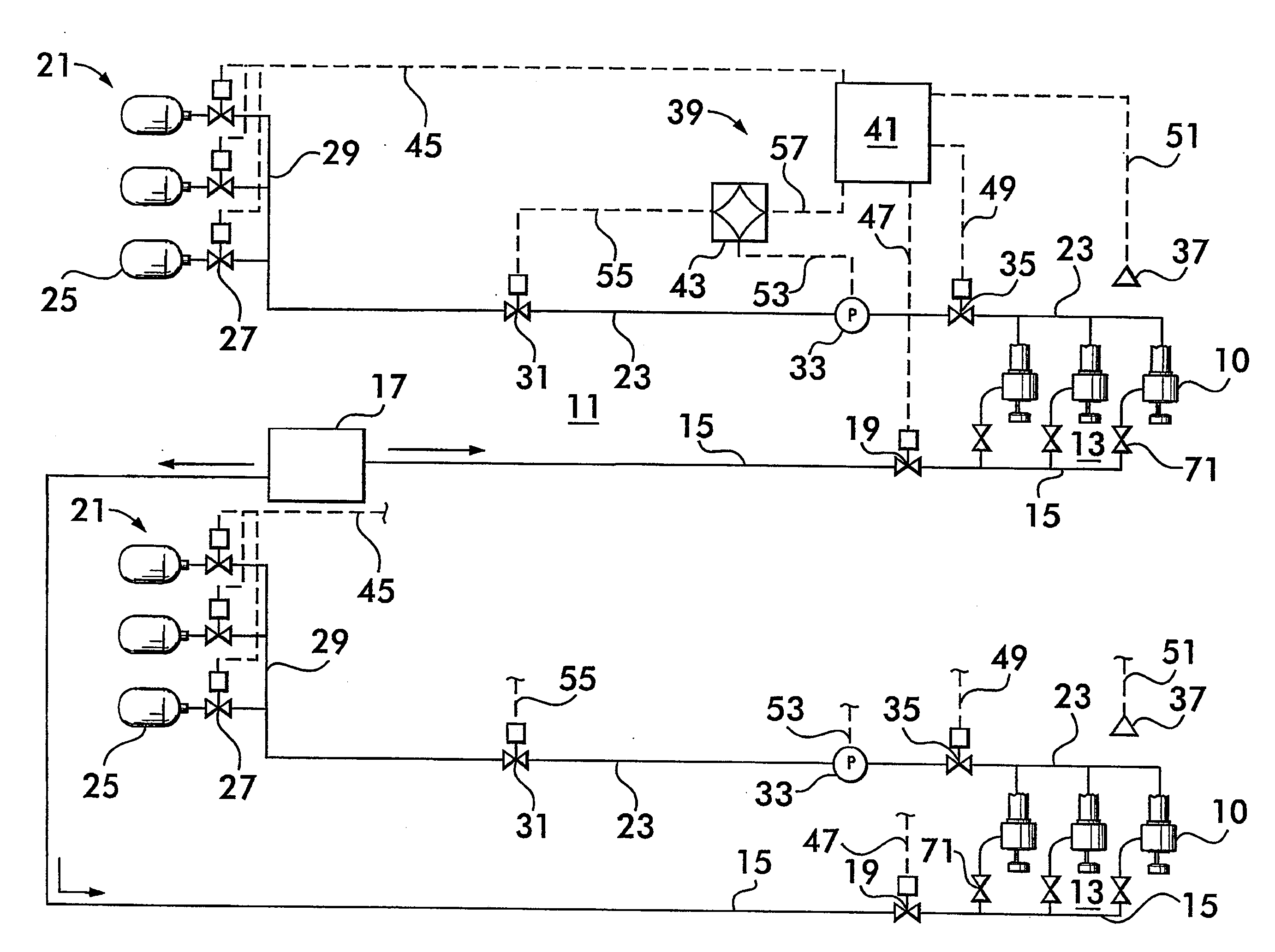 Dual extinguishment fire suppression system using high velocity low pressure emitters