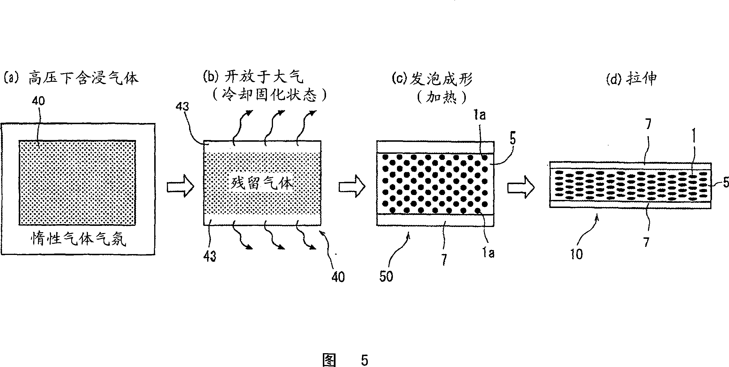 Plastic container having pearl-like appearance and process for producing the same