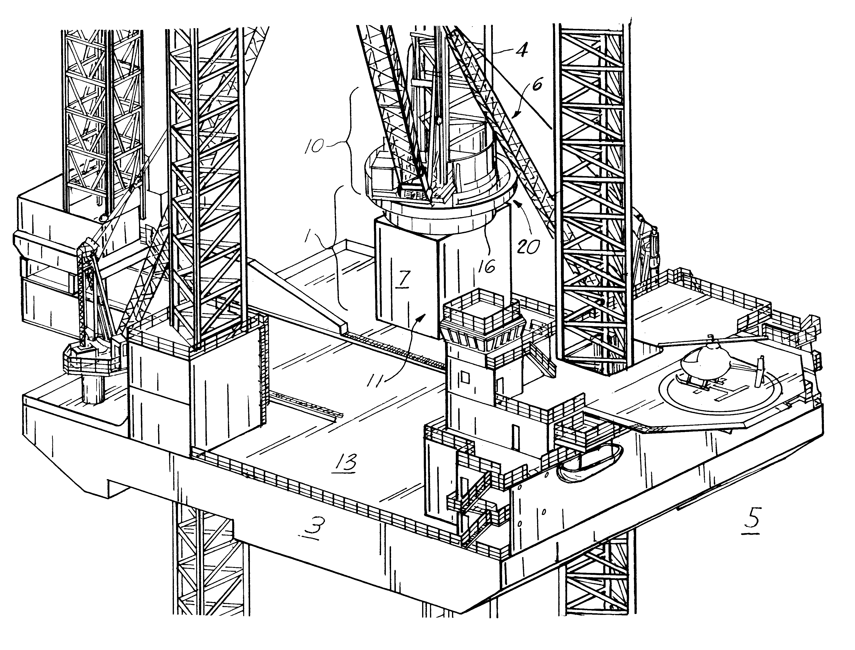 Elevated crane support system and method for elevating a lifting apparatus