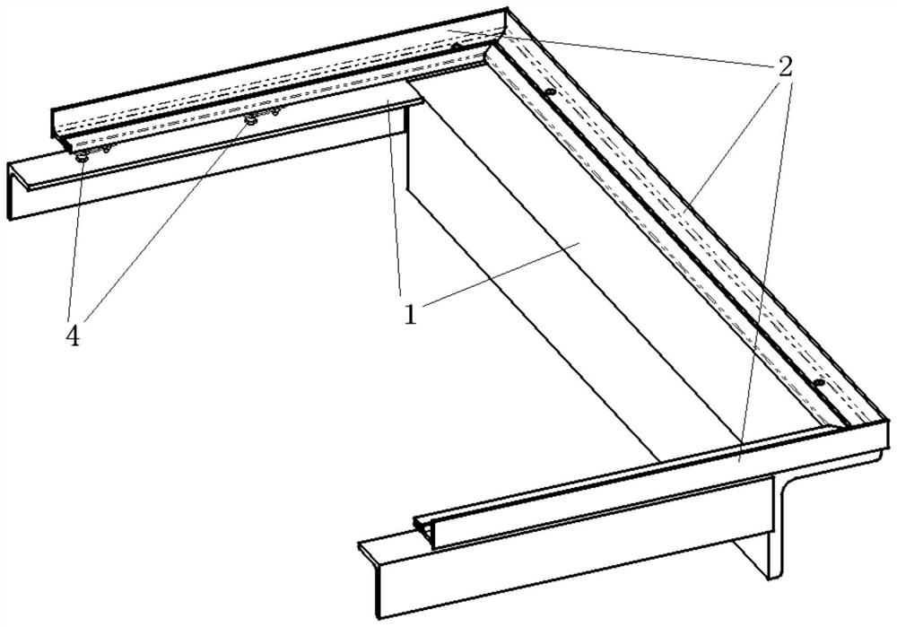 Escalator floor slab support structure and support frame