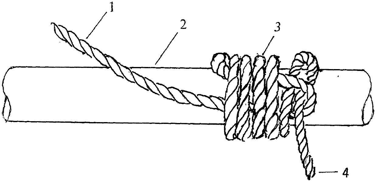 Method for firmly fixing curtain rope and rope rolling shaft
