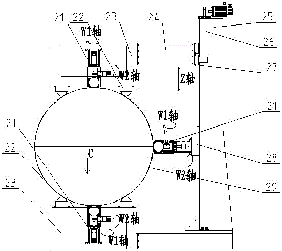 Industrial CT detection device and method based on 3D sphere detection platform