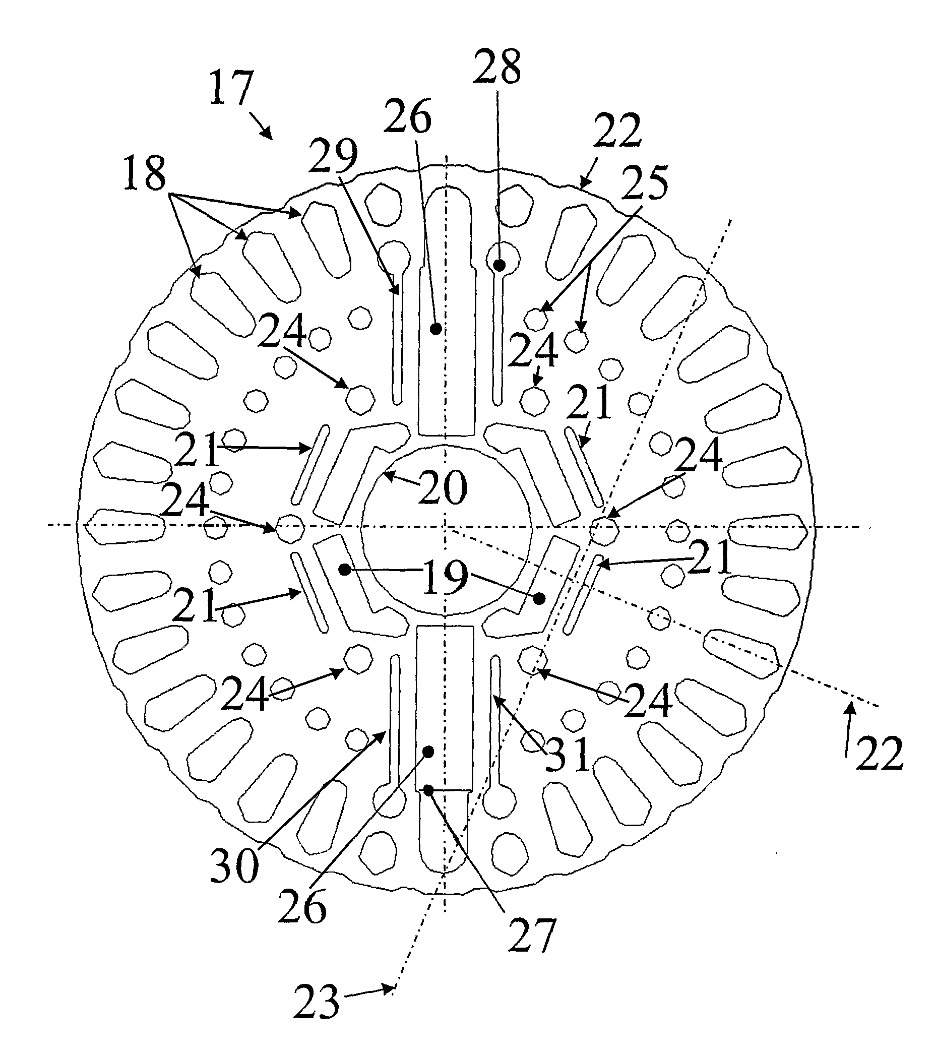 Rotor with a thermal barrier and a motor with such a rotor