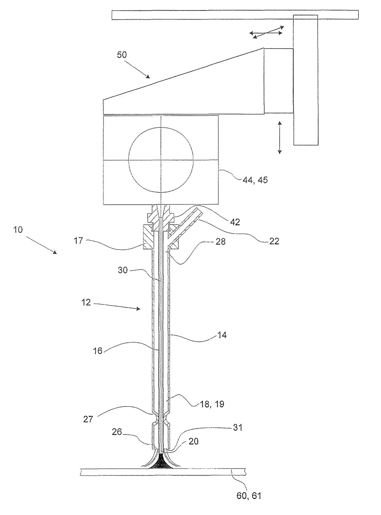 Apparatus for the coating of a substrate