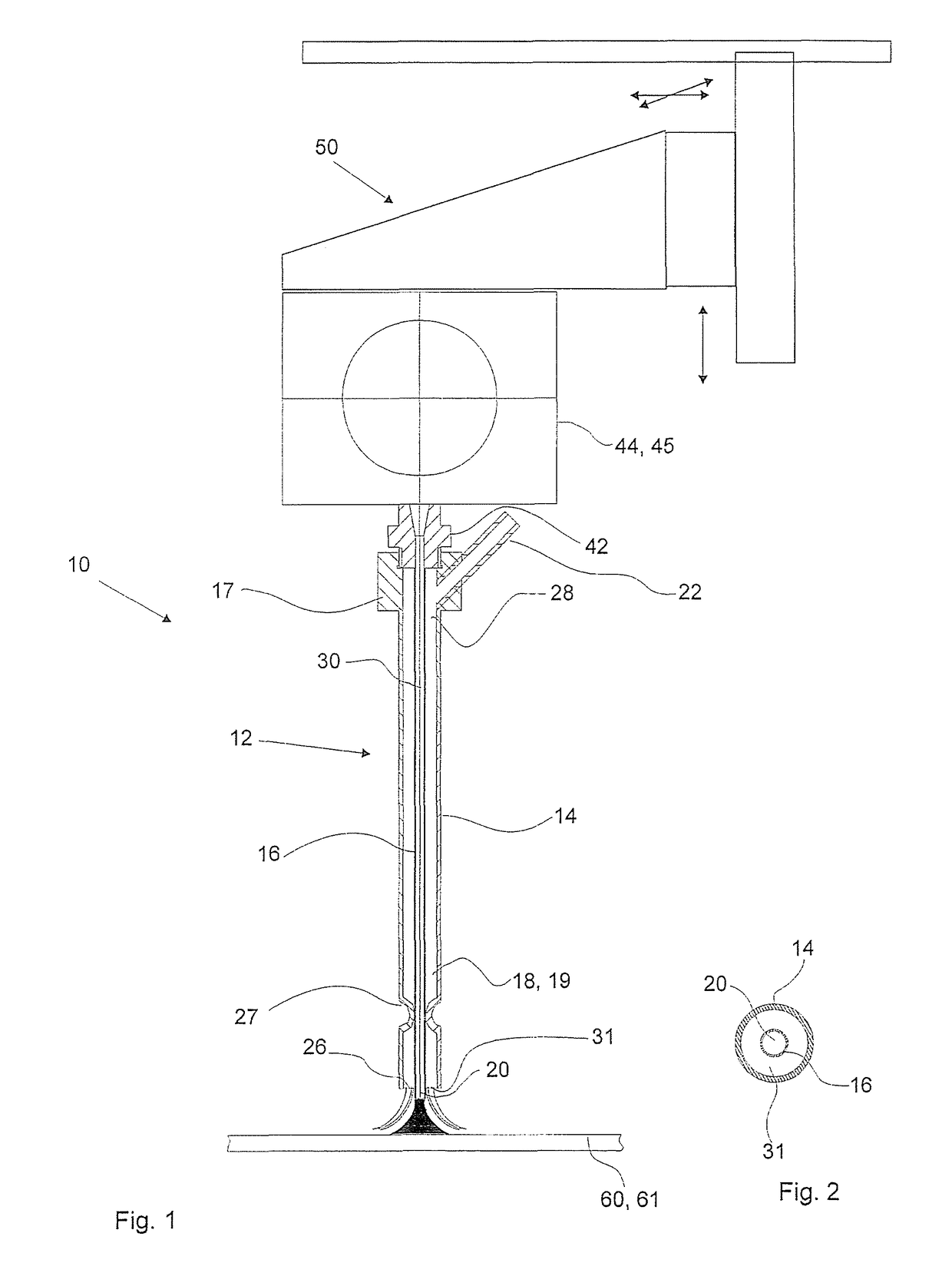 Apparatus for the coating of a substrate