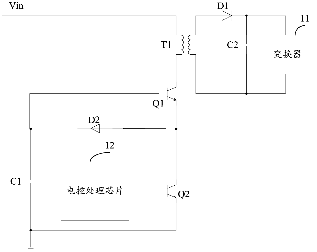 An electric control insulation circuit and electric control converter