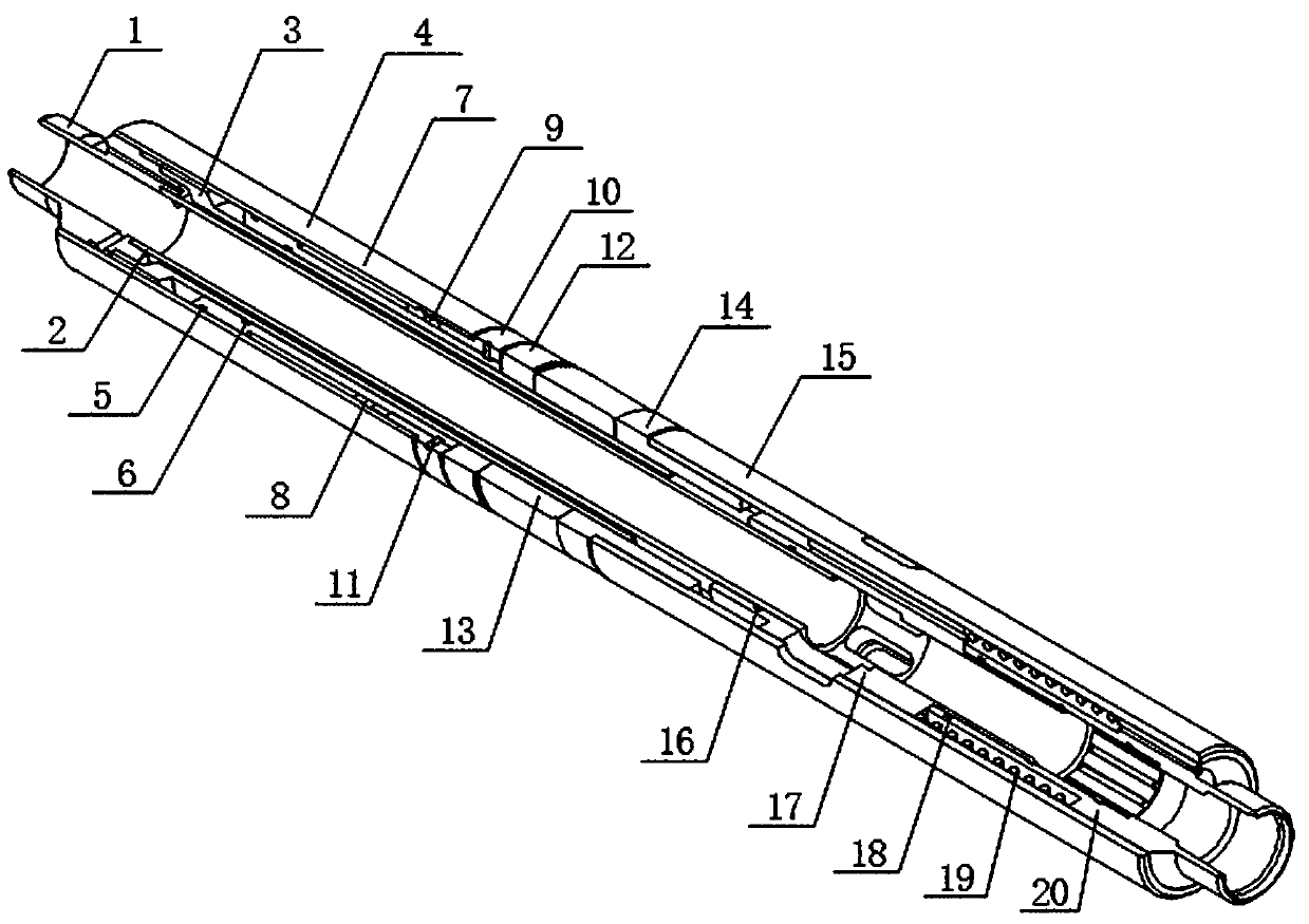 Self-sealing dual-channel hydraulic control stepless fracturing sliding sleeve device