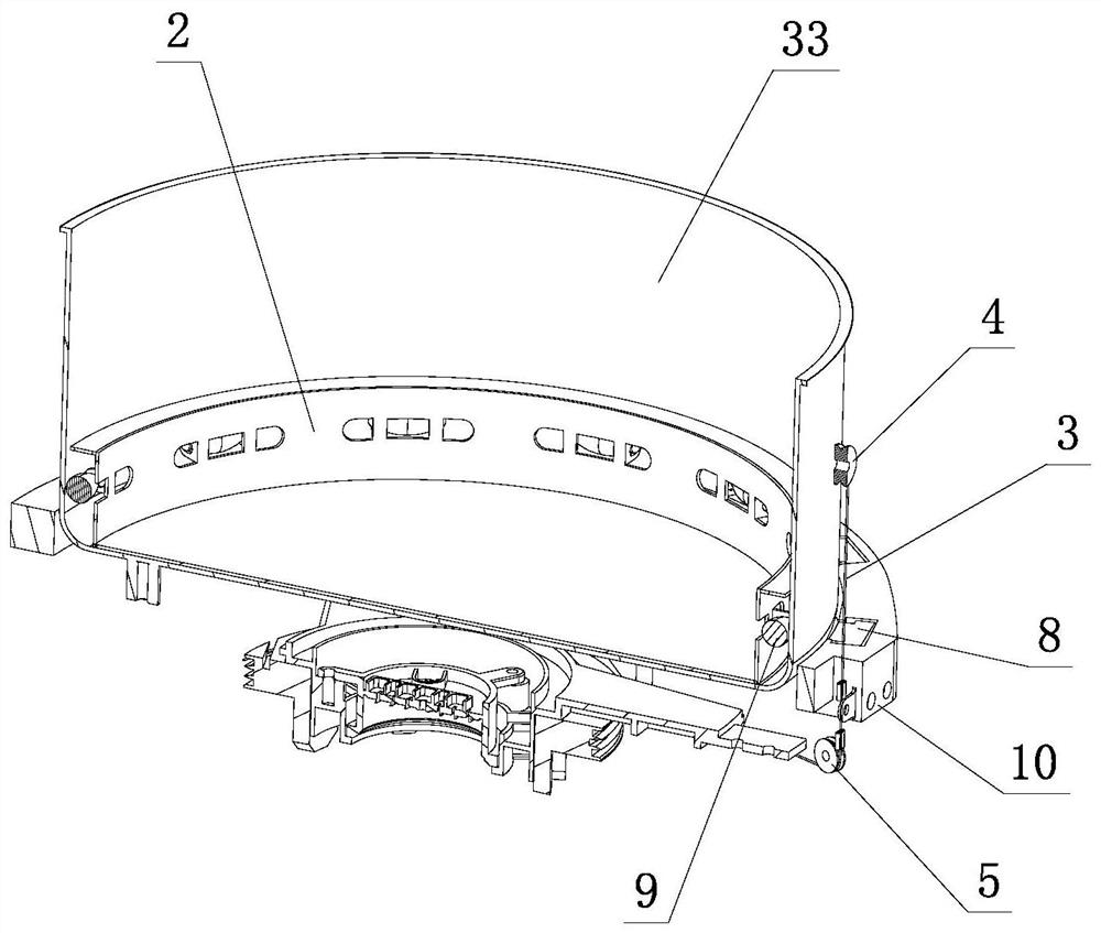 Integrated optimized lifting structure of cookware tray