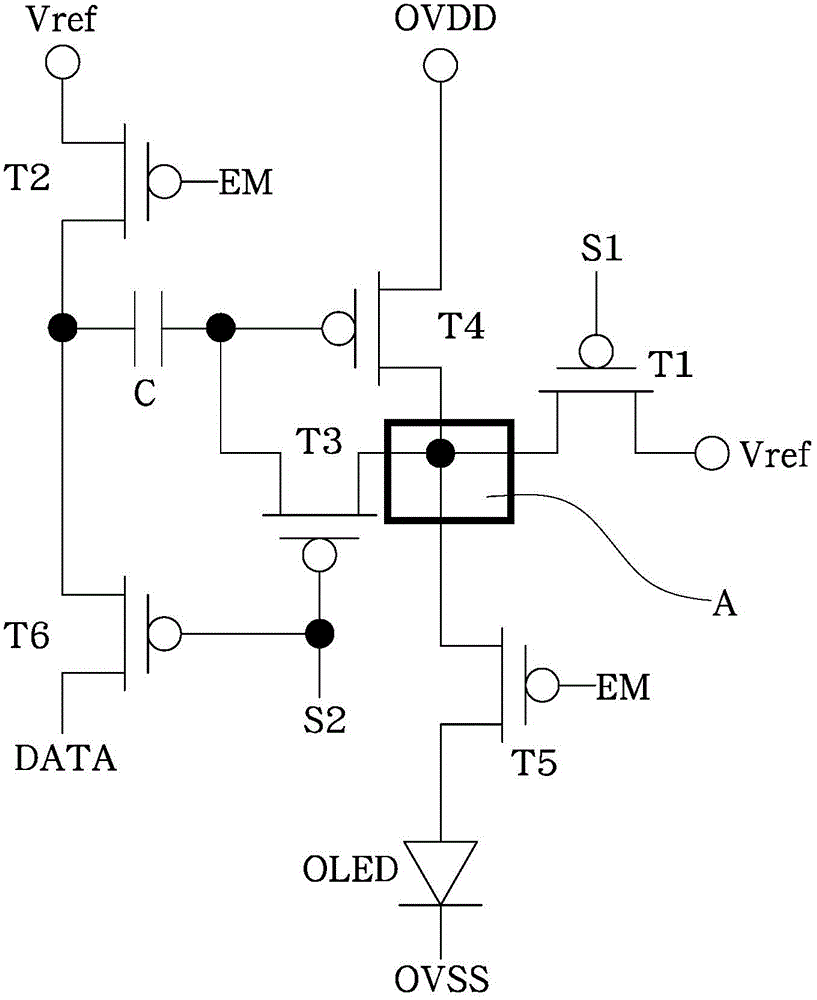 Pixel compensating circuit of active matrix organic light emitting diode displayer