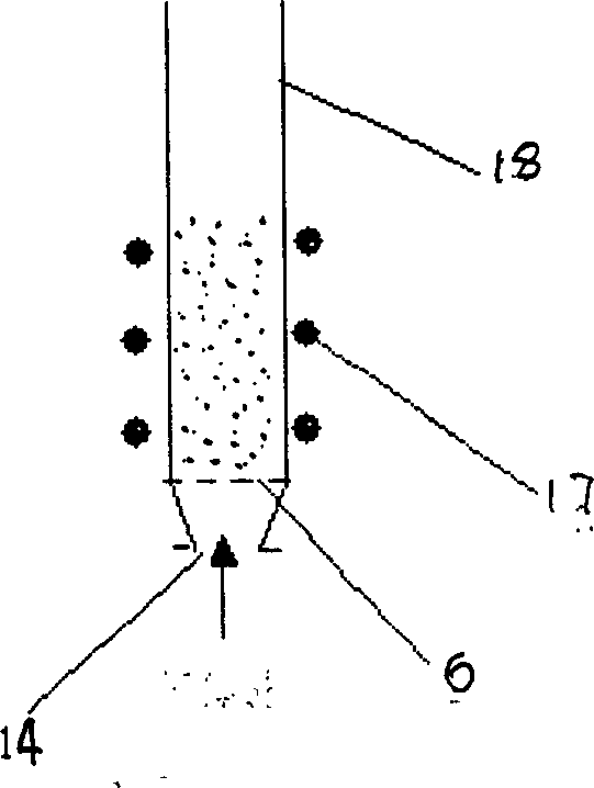 Plasma fluidized bed for treating material under normal temperature atmosphere and method thereof