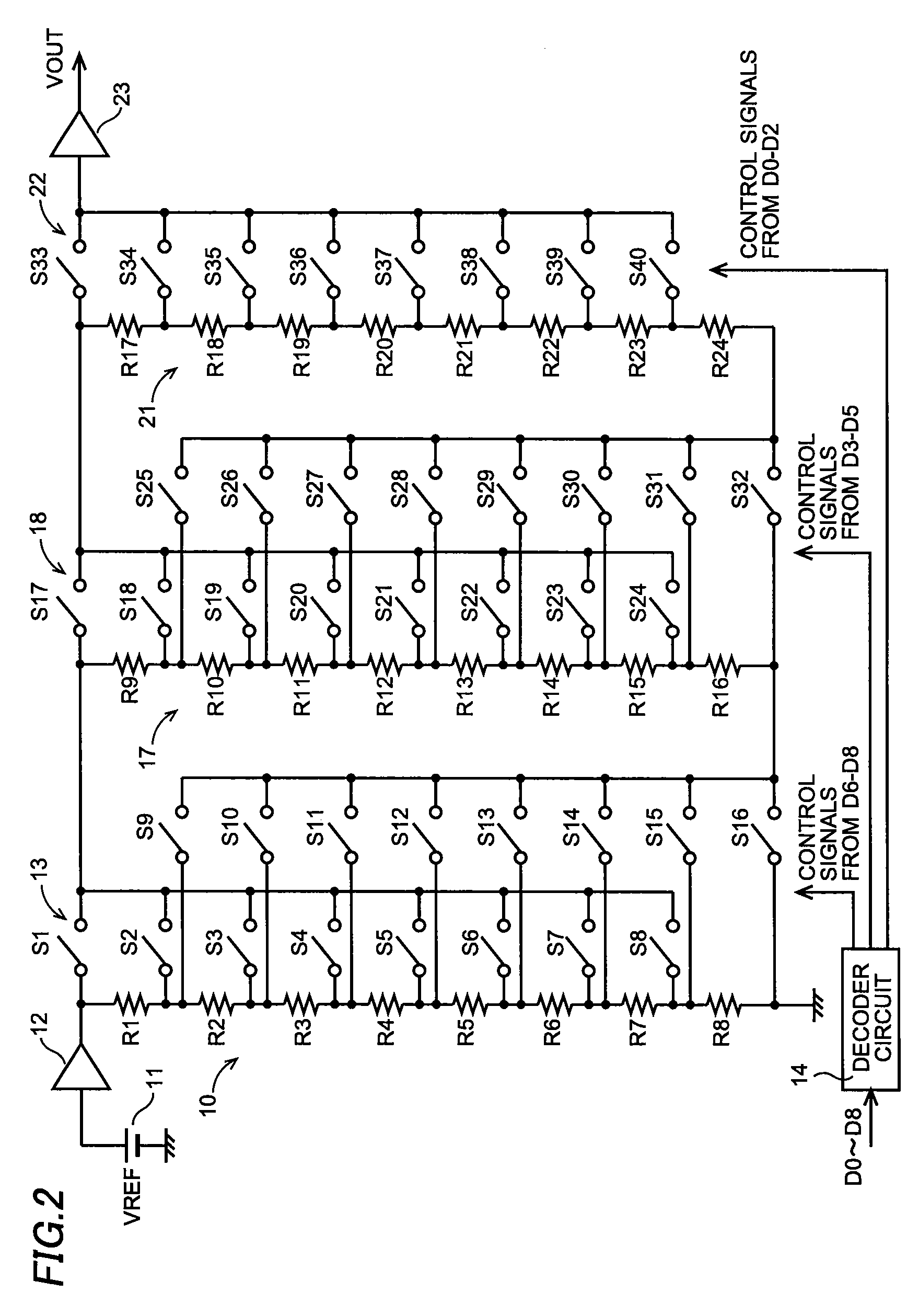 D/A converter circuit