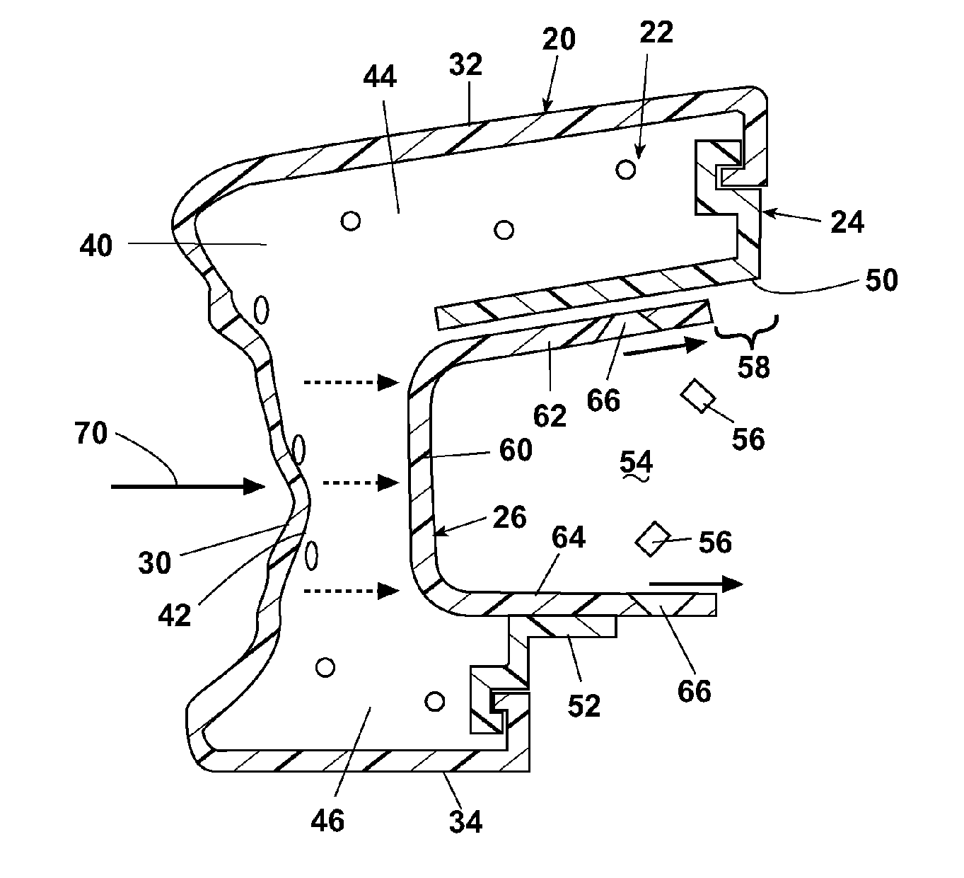 Armrest with side impact resistance feature